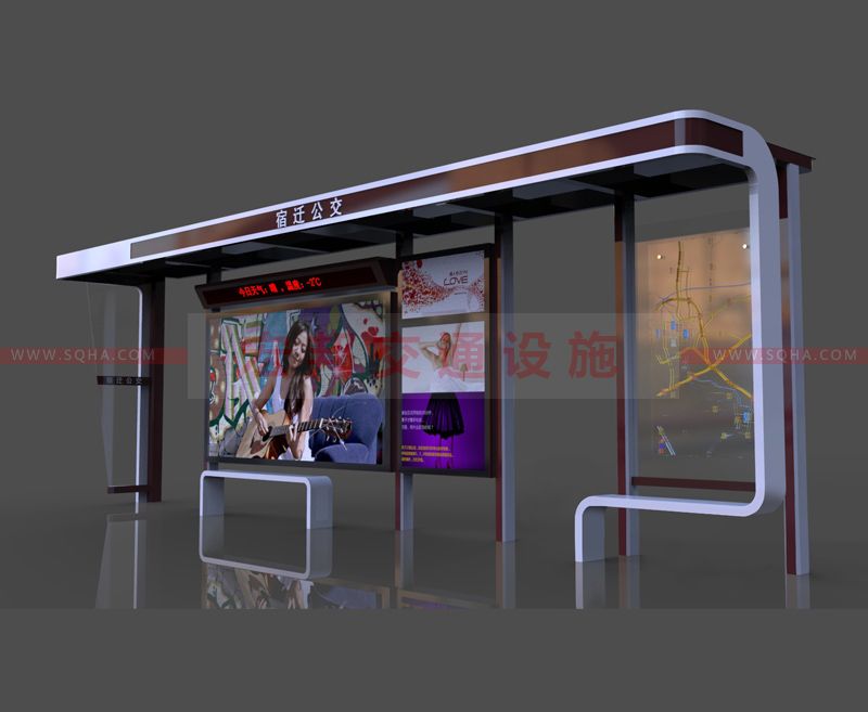 鄉(xiāng)鎮(zhèn)風(fēng)格候車亭廠家，適合小城市布局